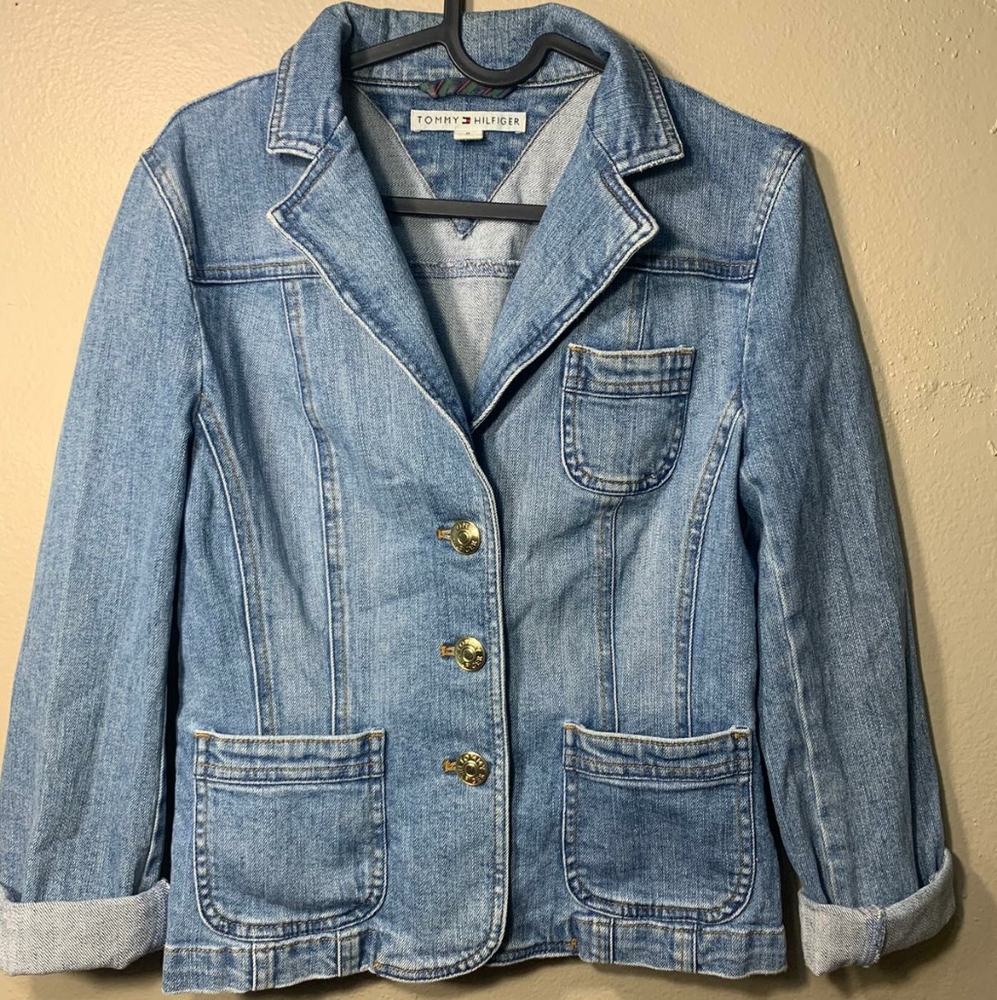Tommy Hilfiger Size 6 Women's Denim Jean Jacket Blazer